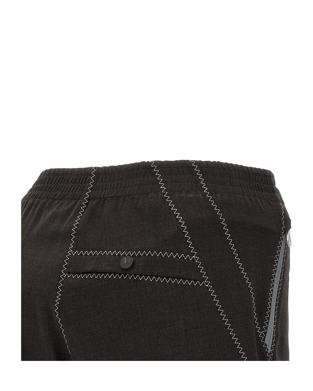 Kiko Kostadinov Black Fosco Zigzag Stitch Pants for men
