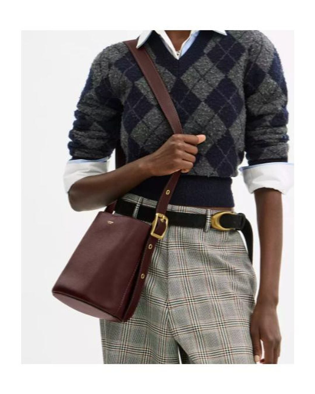 COACH Brown Bleecker Strap Calf Leather Tote Bag