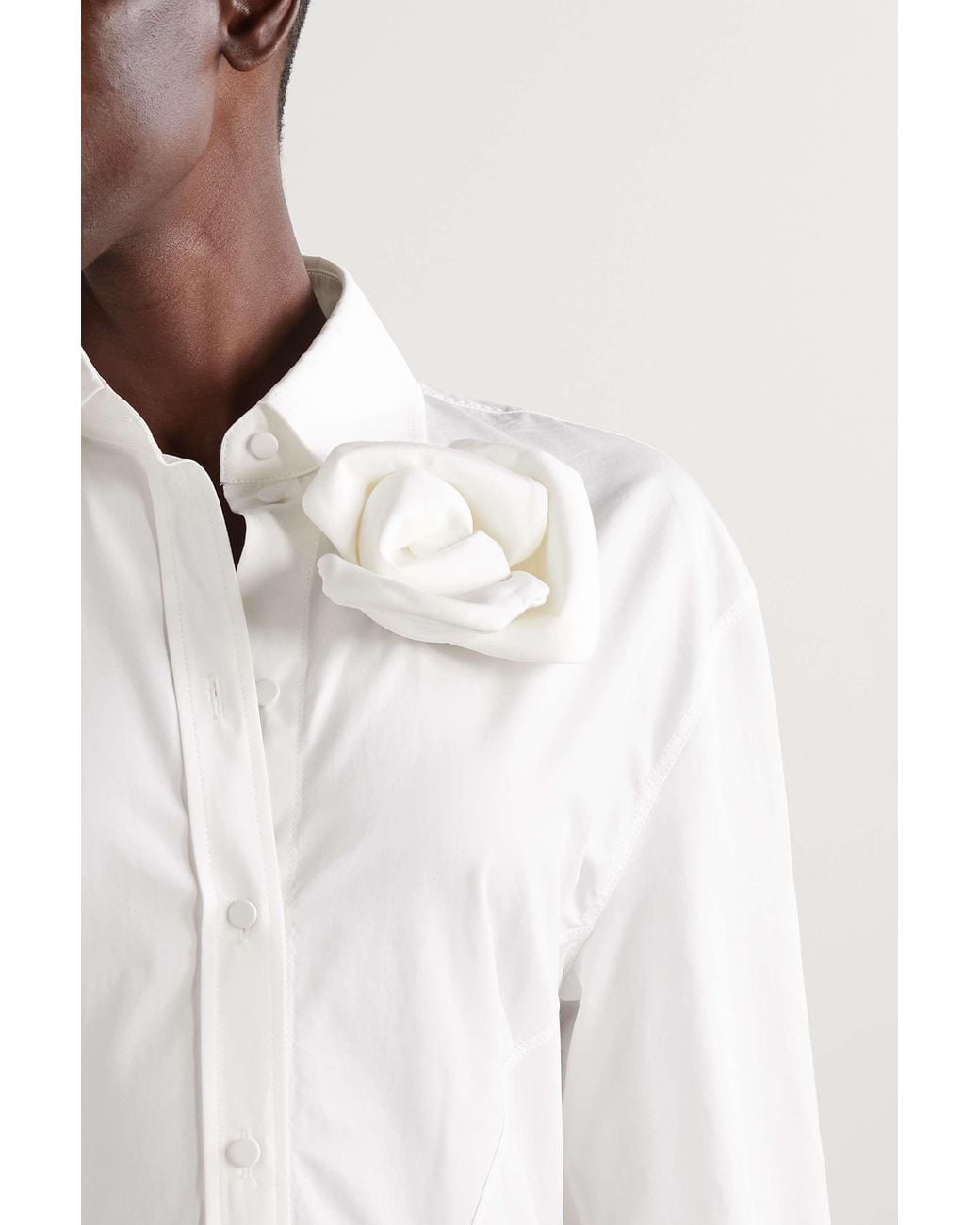 Valentino White Decal Pleated Dress Skirt