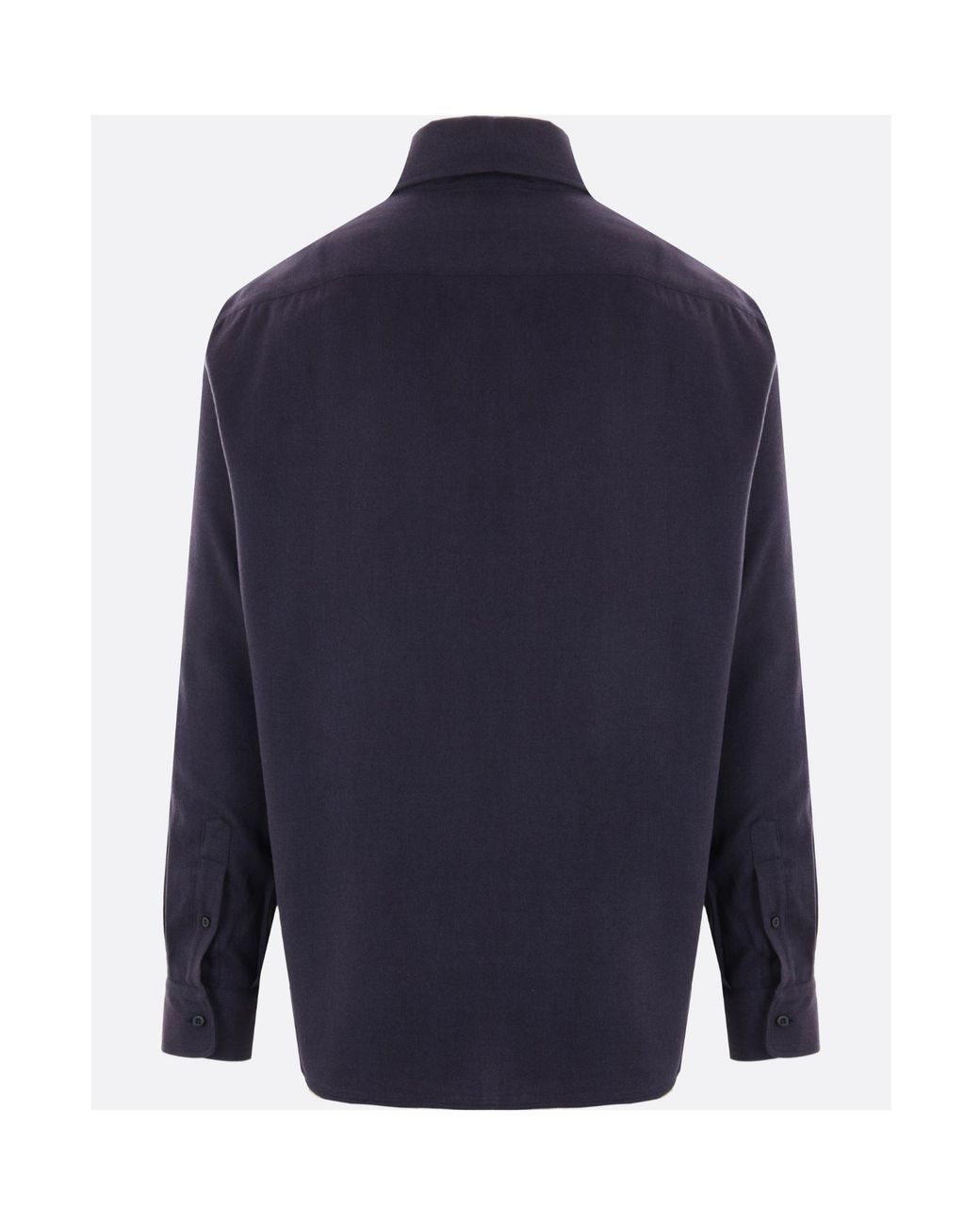Brunello Cucinelli Blue Long-Sleeved Buttoned Shirt for men