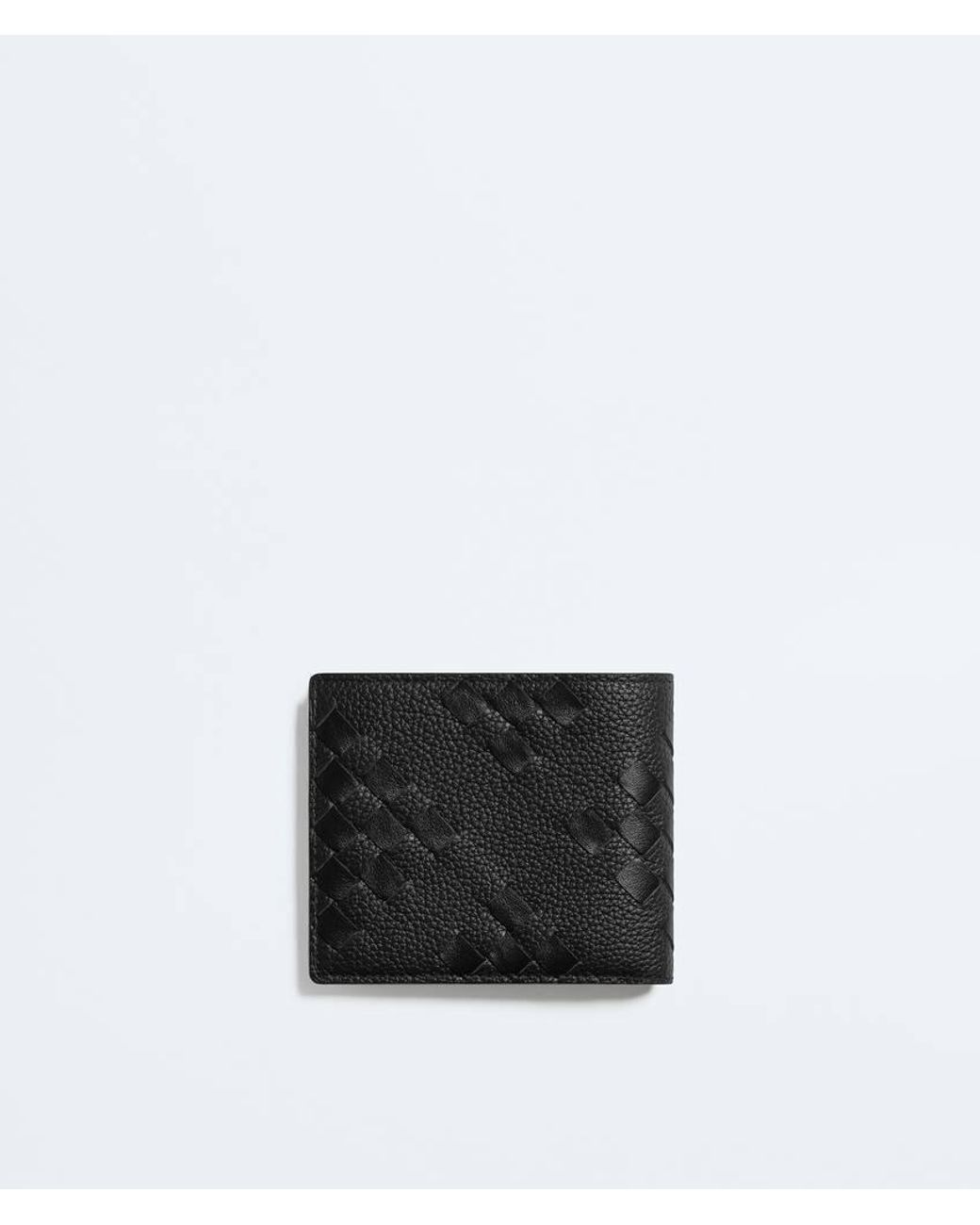 Bottega Veneta Black Intrecciato Bi-Fold Wallet for men