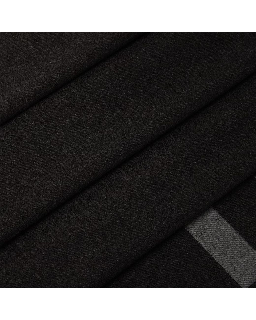 Fendi Black Ff Motif Fringed Scarf