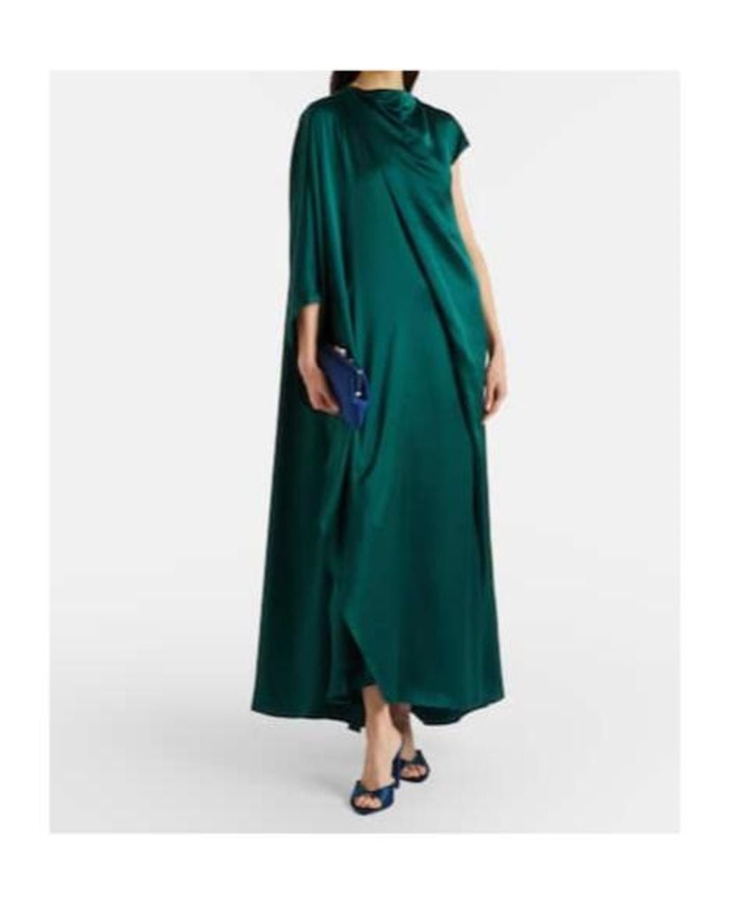 Roksanda Green Hiba Silk Satin Maxi Dress