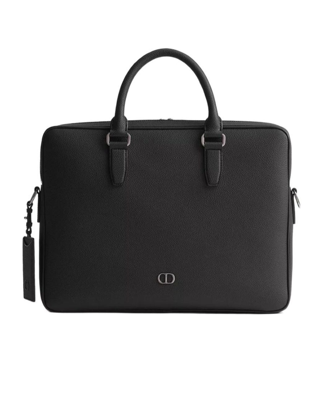 Dior Black Cd Icon Zipped Briefcase for men