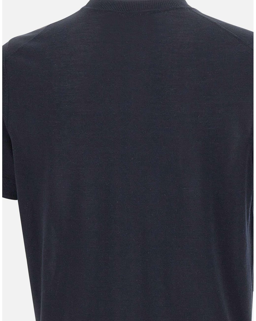 Boss Blue Nottano Short-Sleeve Knitted Sweater for men