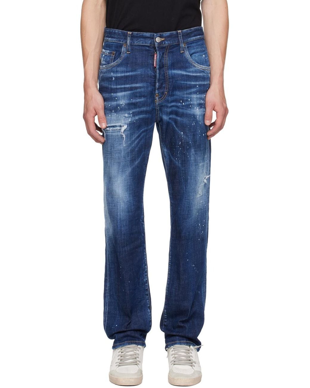 DSquared² Blue Mid-Rise Slim Jeans for men
