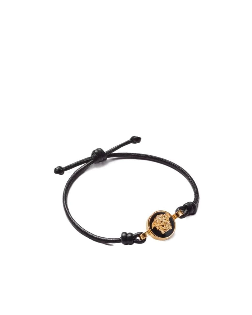 Versace White Medusa Cord Bracelet for men