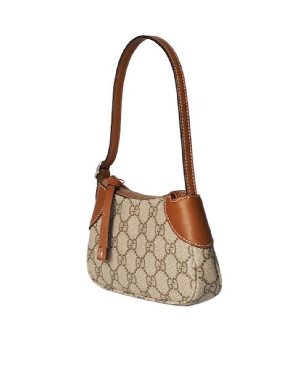 Gucci Brown Gg Emblem Small Shoulder Bag