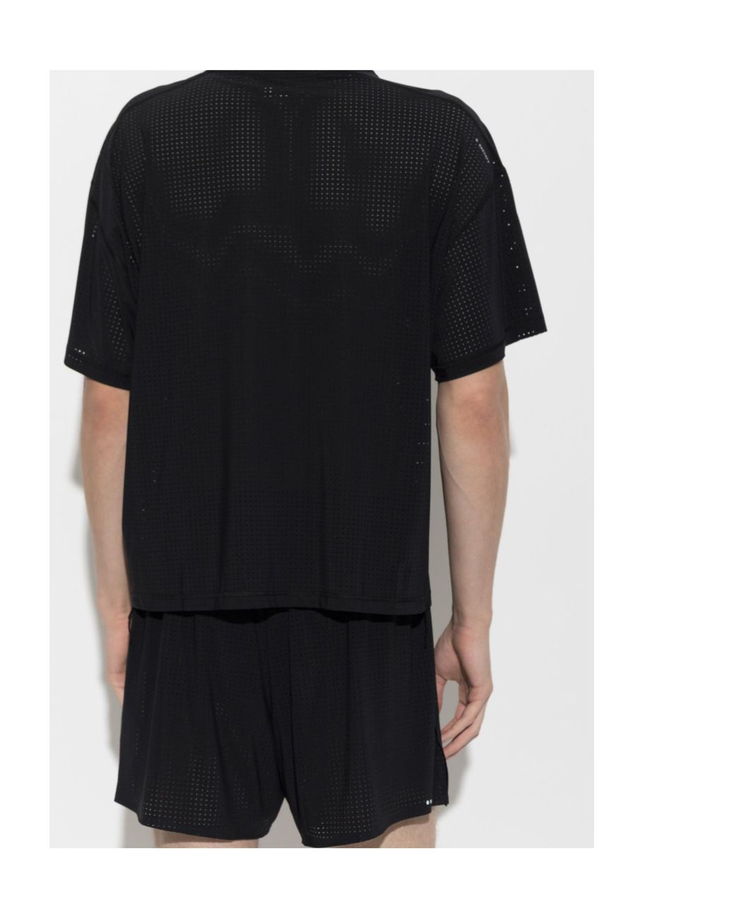 Satisfy Black Space O Perforated Running T-Shirt for men