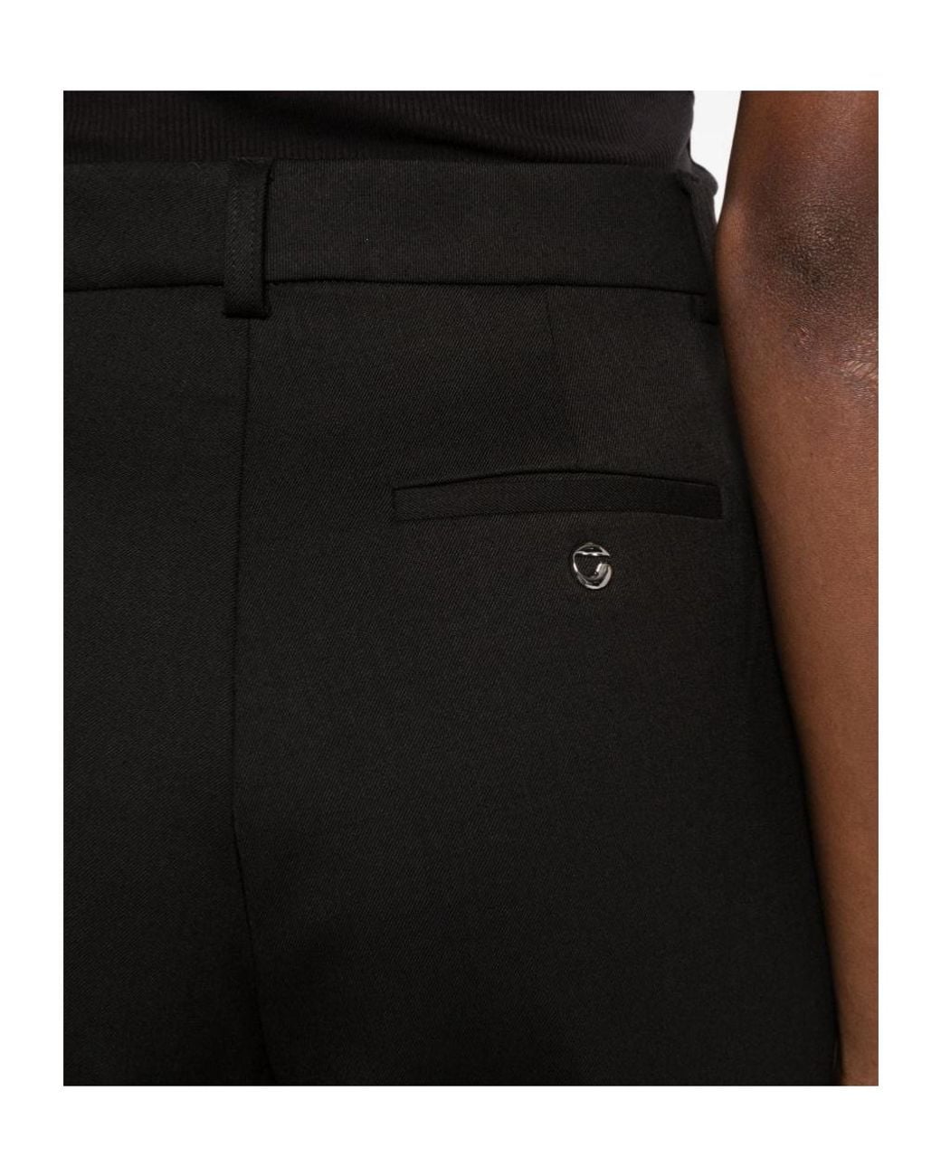 Coperni Black Pleated-Detail Zip-Fly Casual Trousers