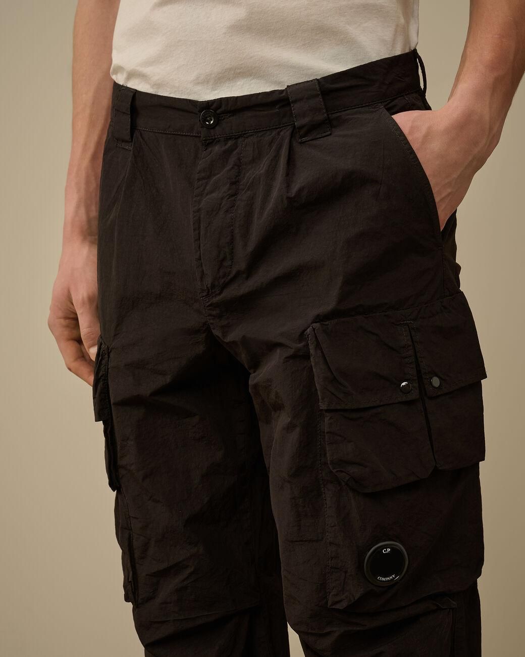 C P Company Black Cargo Pants for men