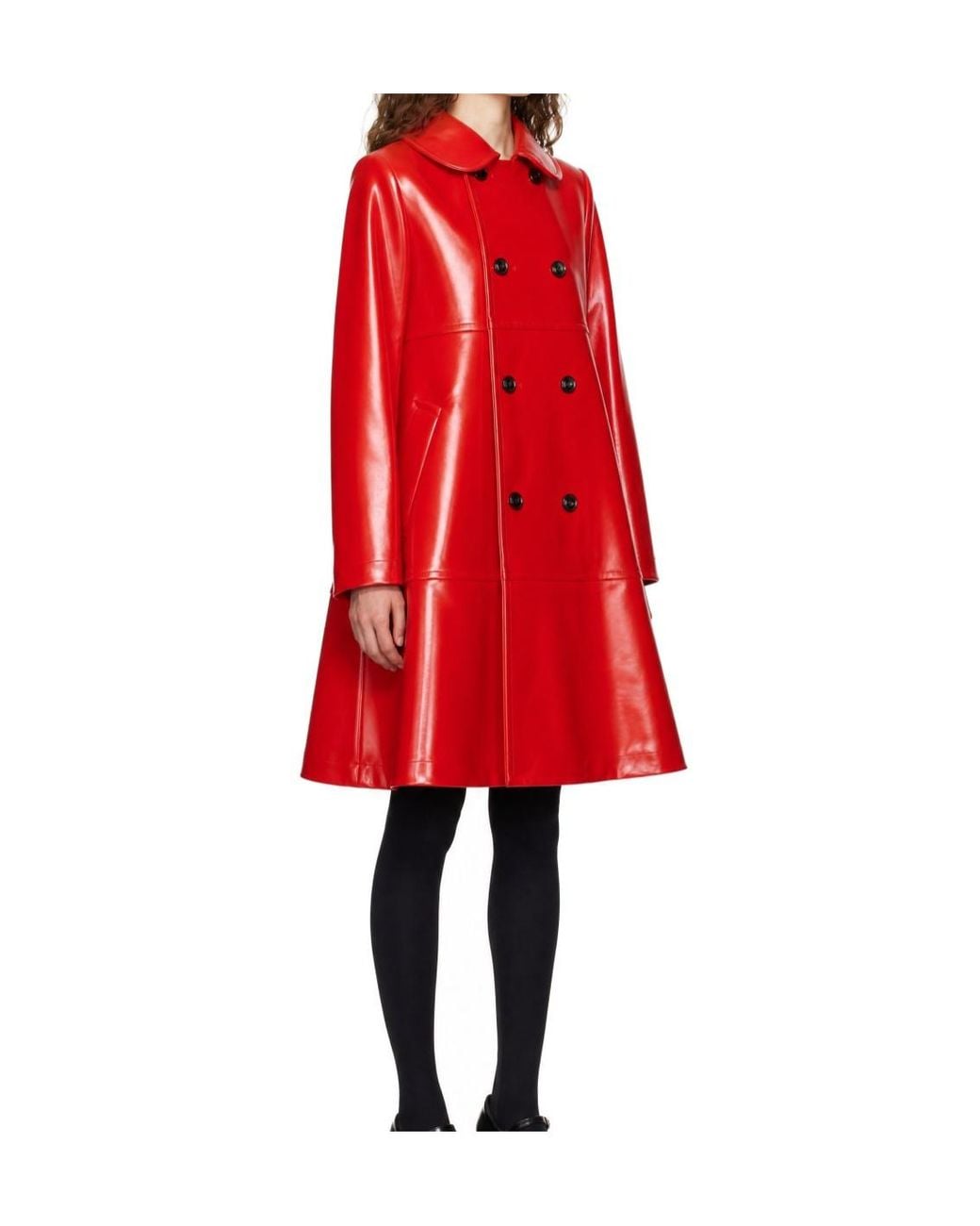 Comme des Garçons Red Long-Sleeved Coat