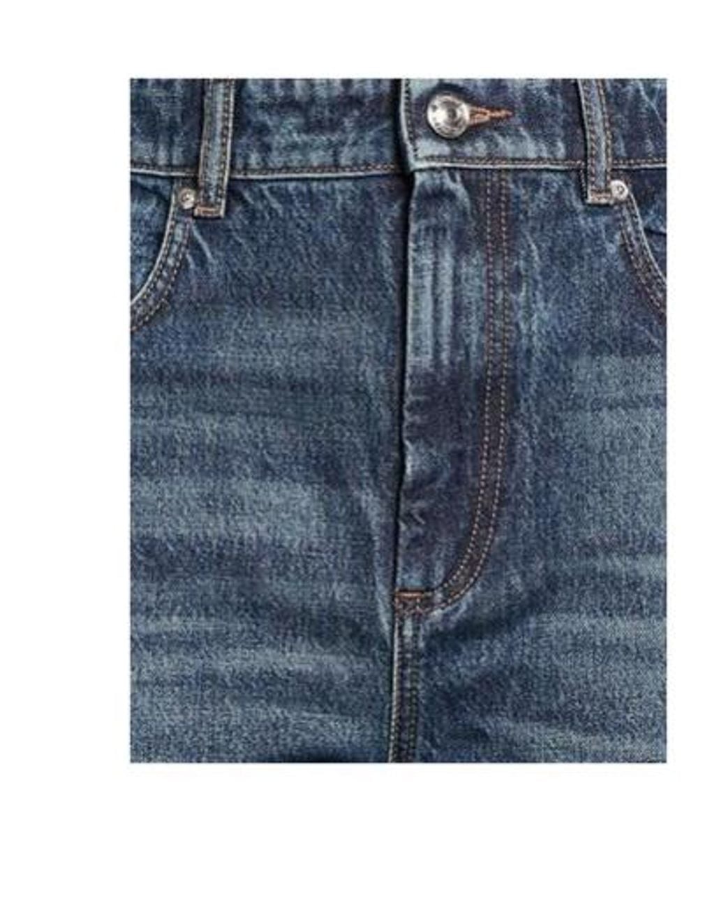 Sportmax Blue Minimalist Dark Straight-Leg Jeans