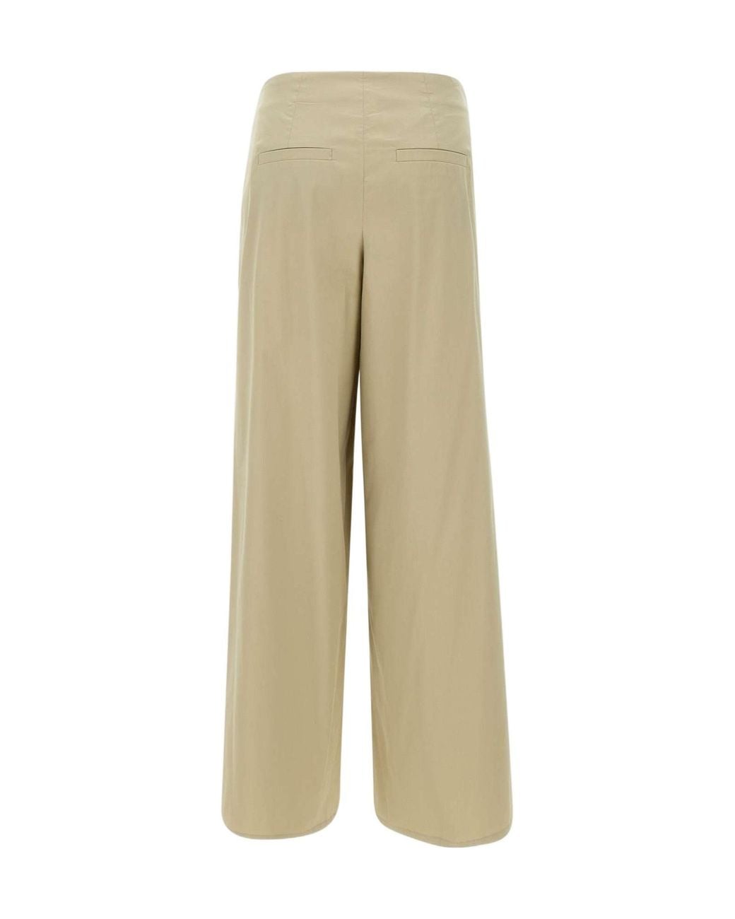 Marella Natural Menta High-Waist Wide-Leg Pants