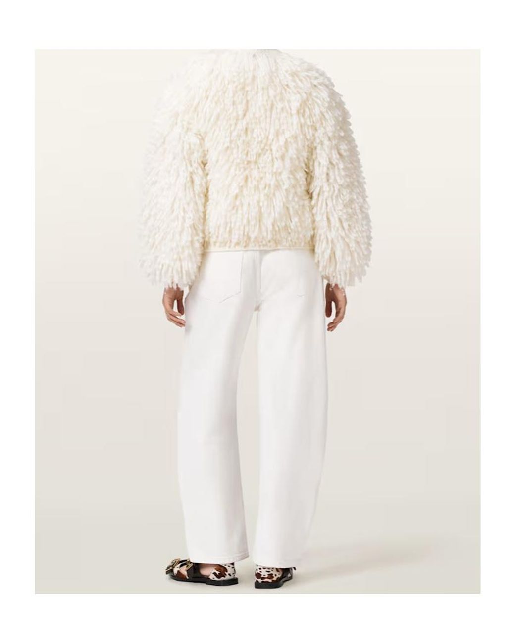 AllSaints White Sadie Barrel Leg Denim Jeans