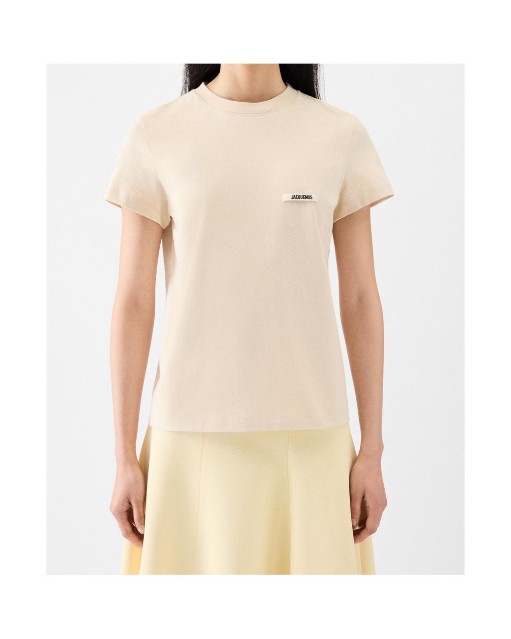 Jacquemus White Logo Patch Cotton T-Shirt