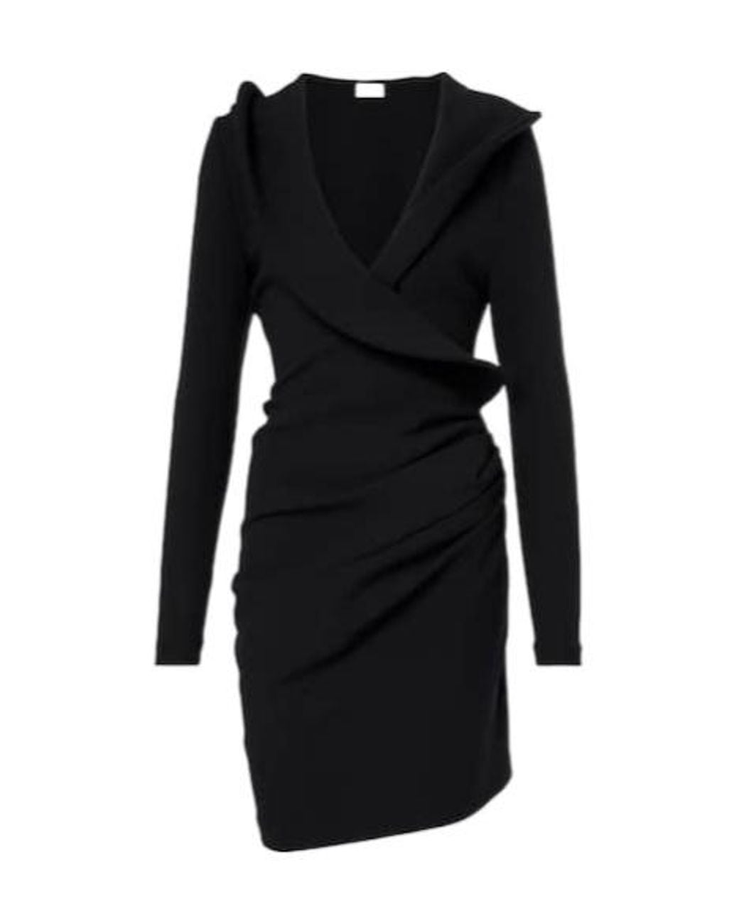 Magda Butrym Black Wool-Blend Minidress