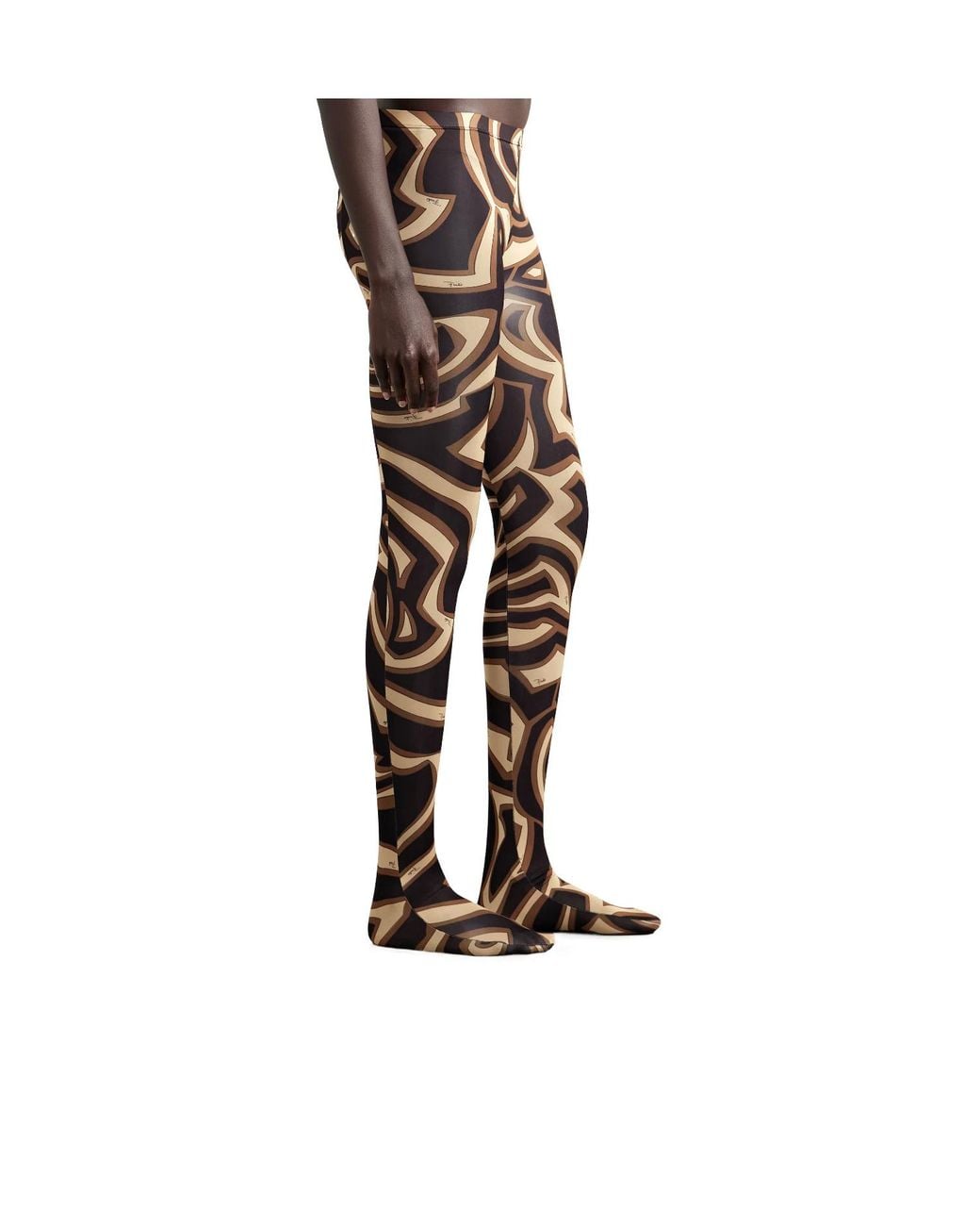 Emilio Pucci White Printed Tights