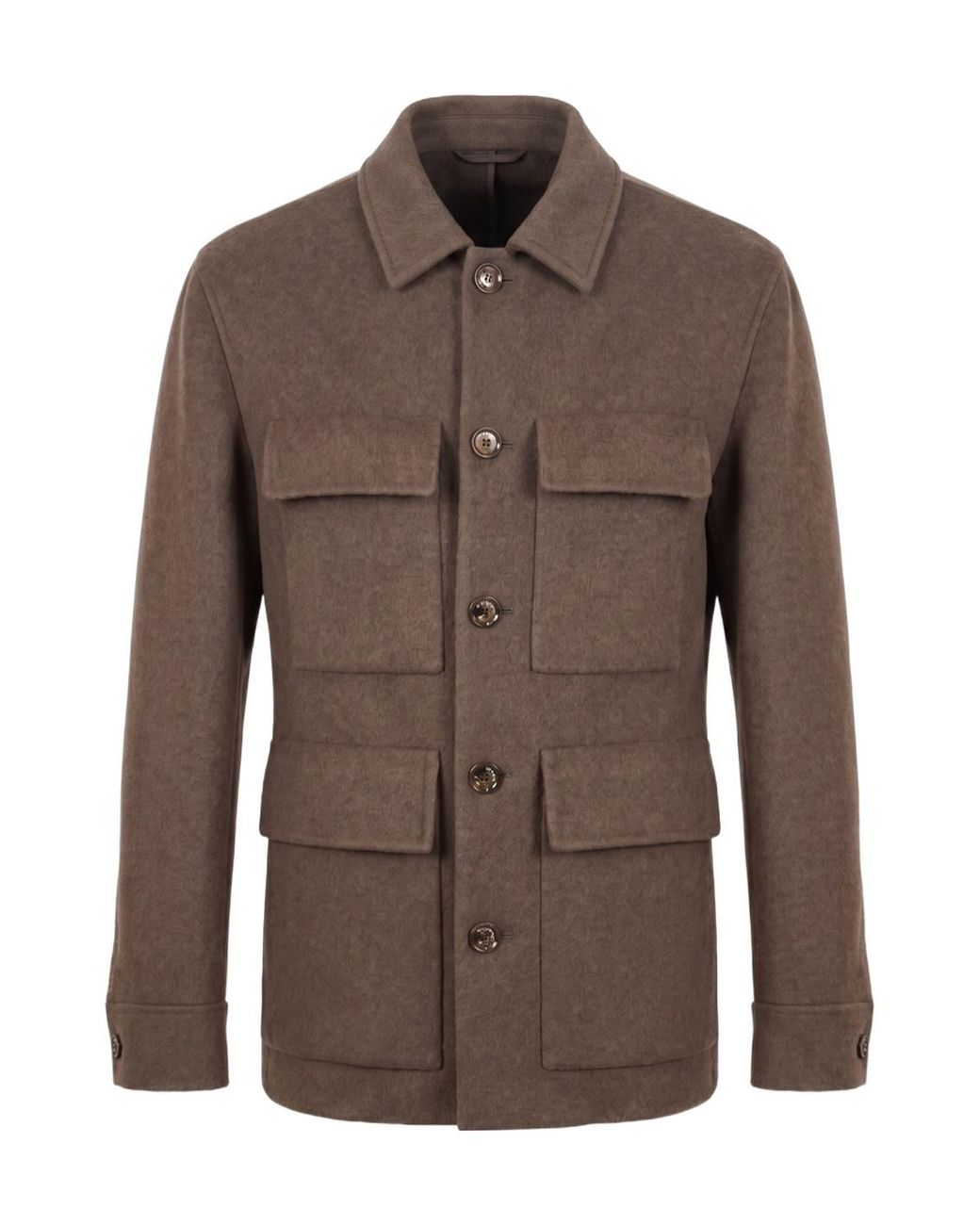 Montecore Brown Four-Pocket Shirt Jacket for men