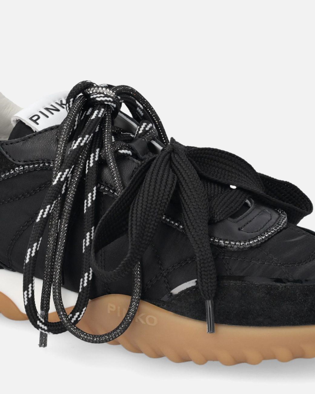 Pinko Black Sneakers With Double Laces