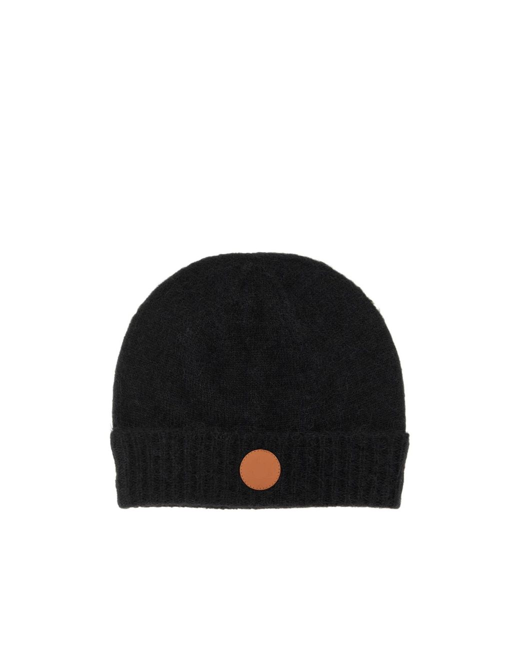 Vivienne Westwood Black Fluffy Logo-Patch Beanie