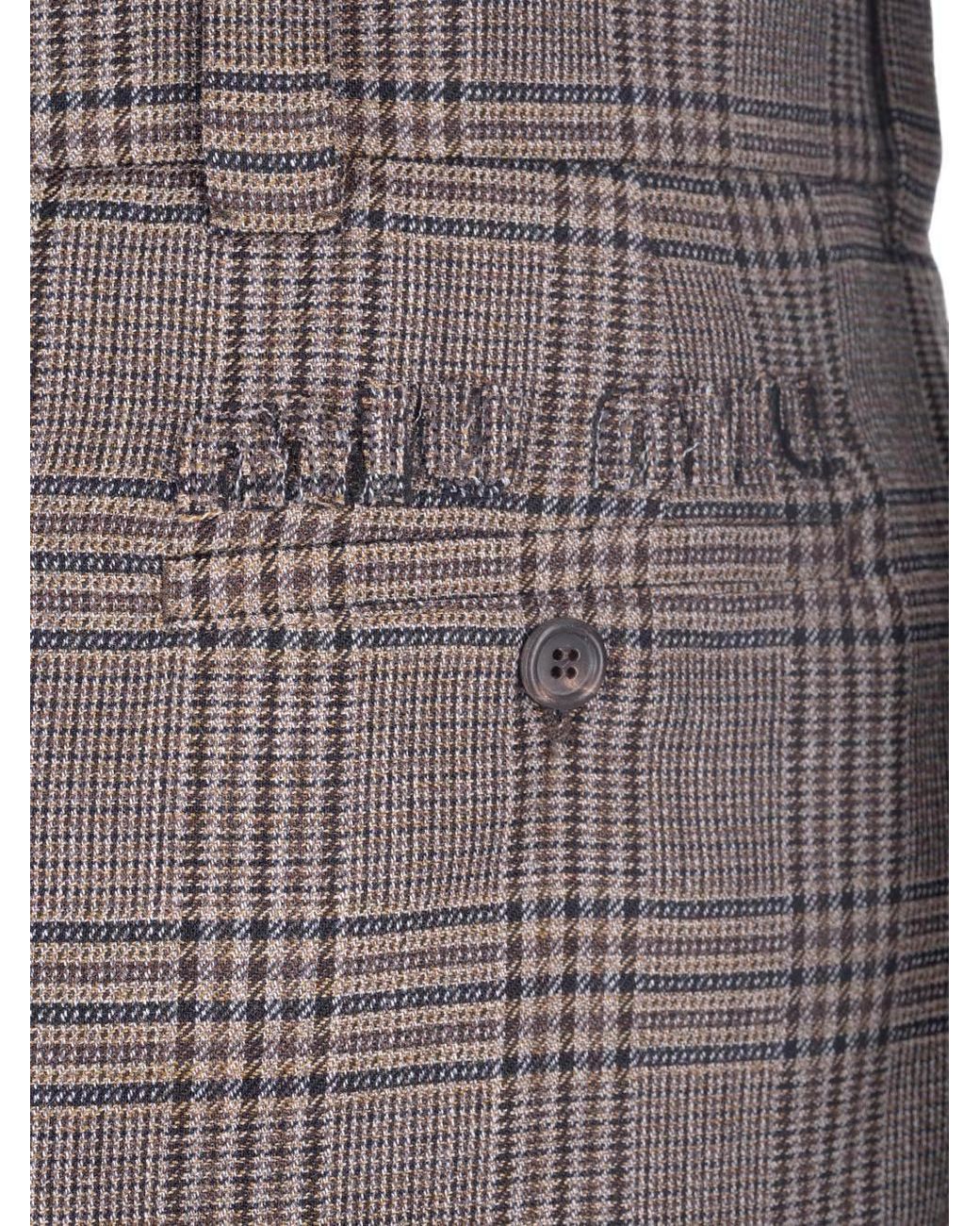 Miu Miu Brown Prince Of Wales Skirt
