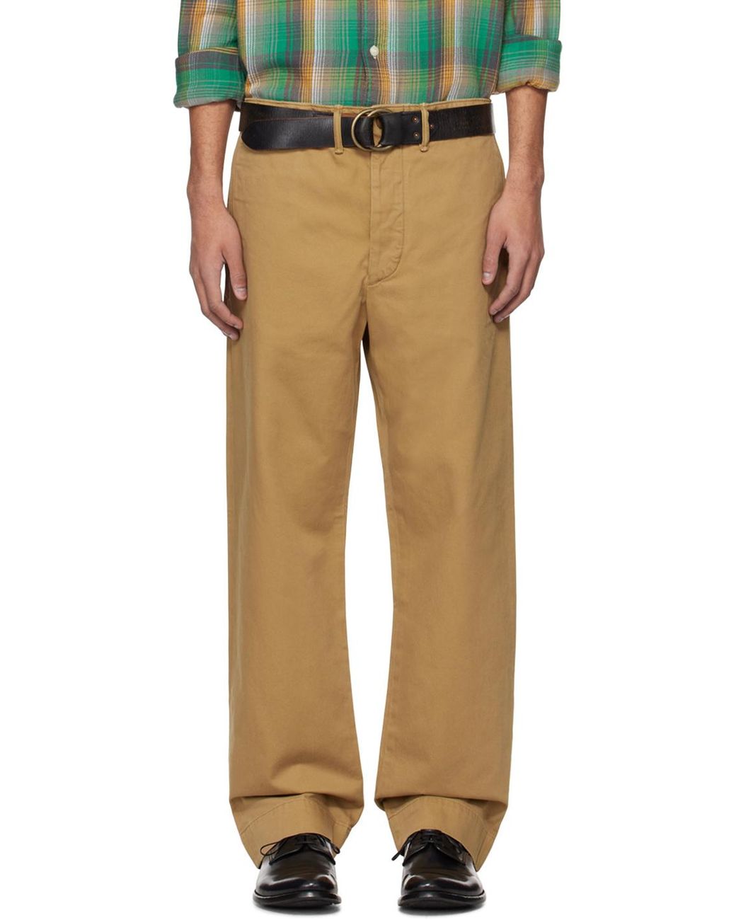 RRL Natural Ralph Lauren Mid Rise Field Chino Trousers for men