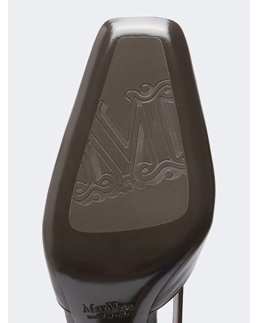 Max Mara Brown Nappa Leather Cut-Out Brogues