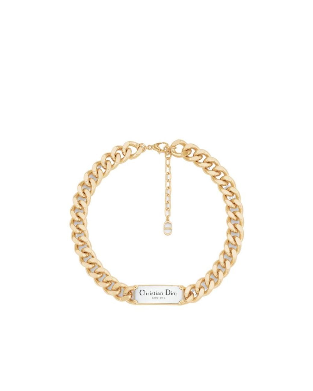 Dior Metallic Christian Chain Link Necklace for men