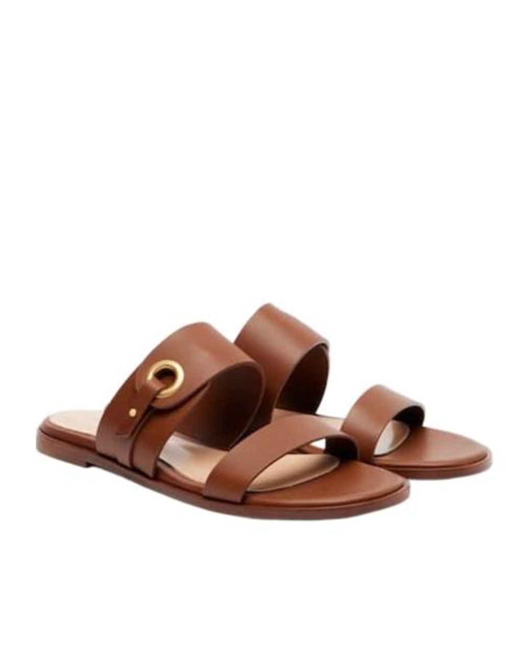 Gianvito Rossi Brown Leather Sandals