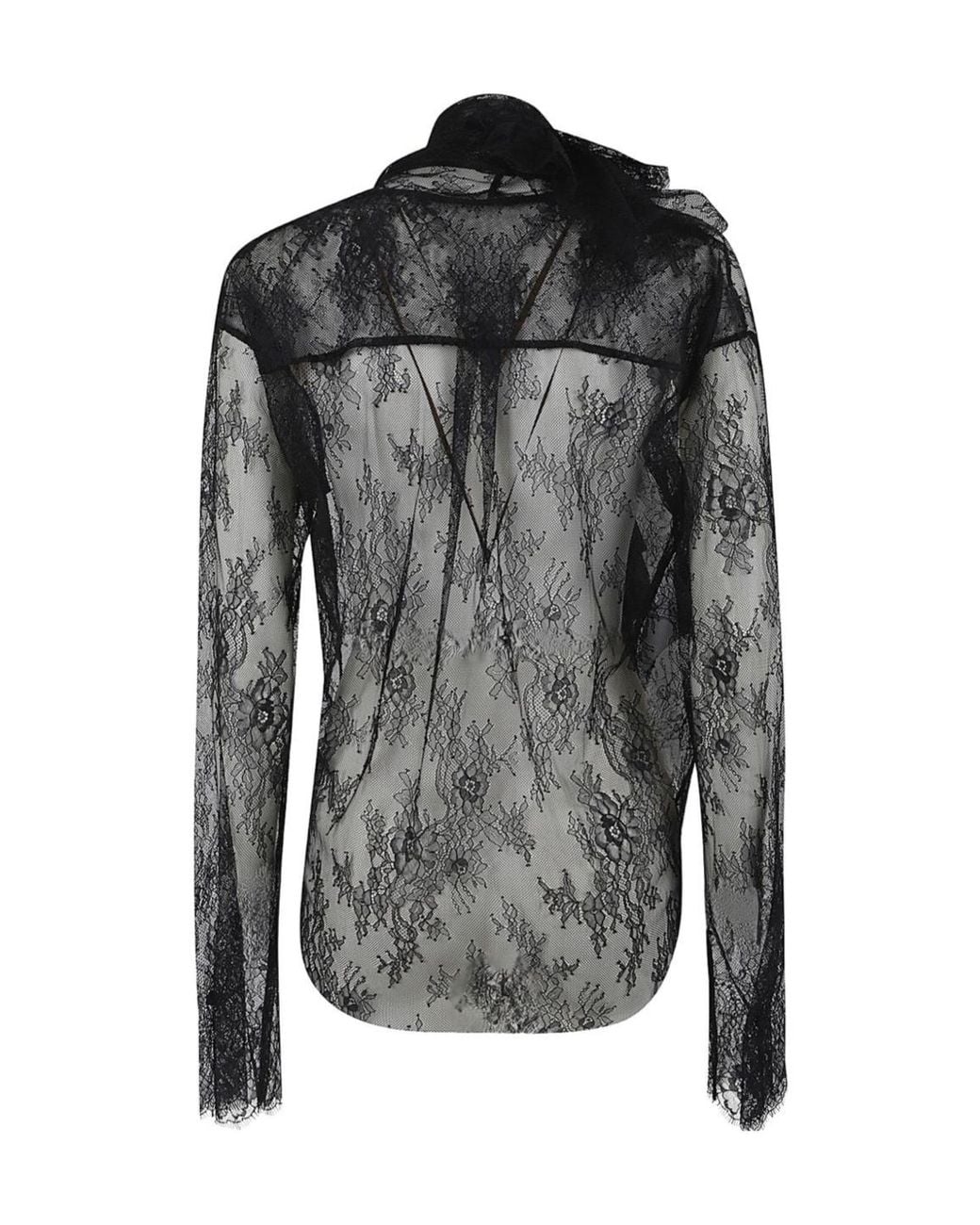 Alberta Ferretti Black Long-Sleeved Shirt