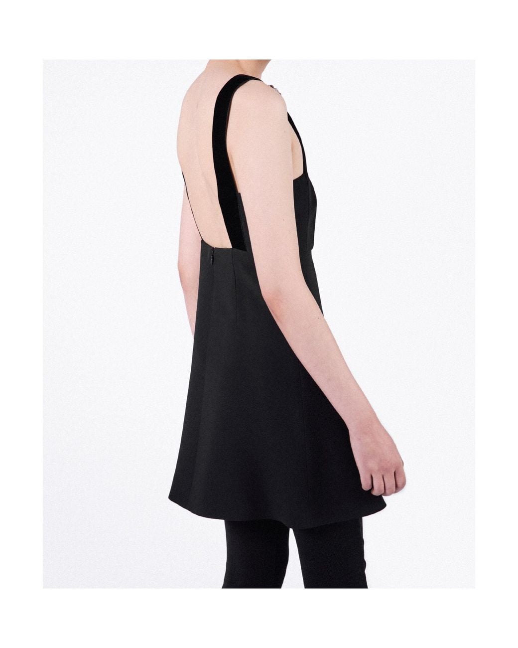 Prada Black Bow Detailed Cady Mini Dress