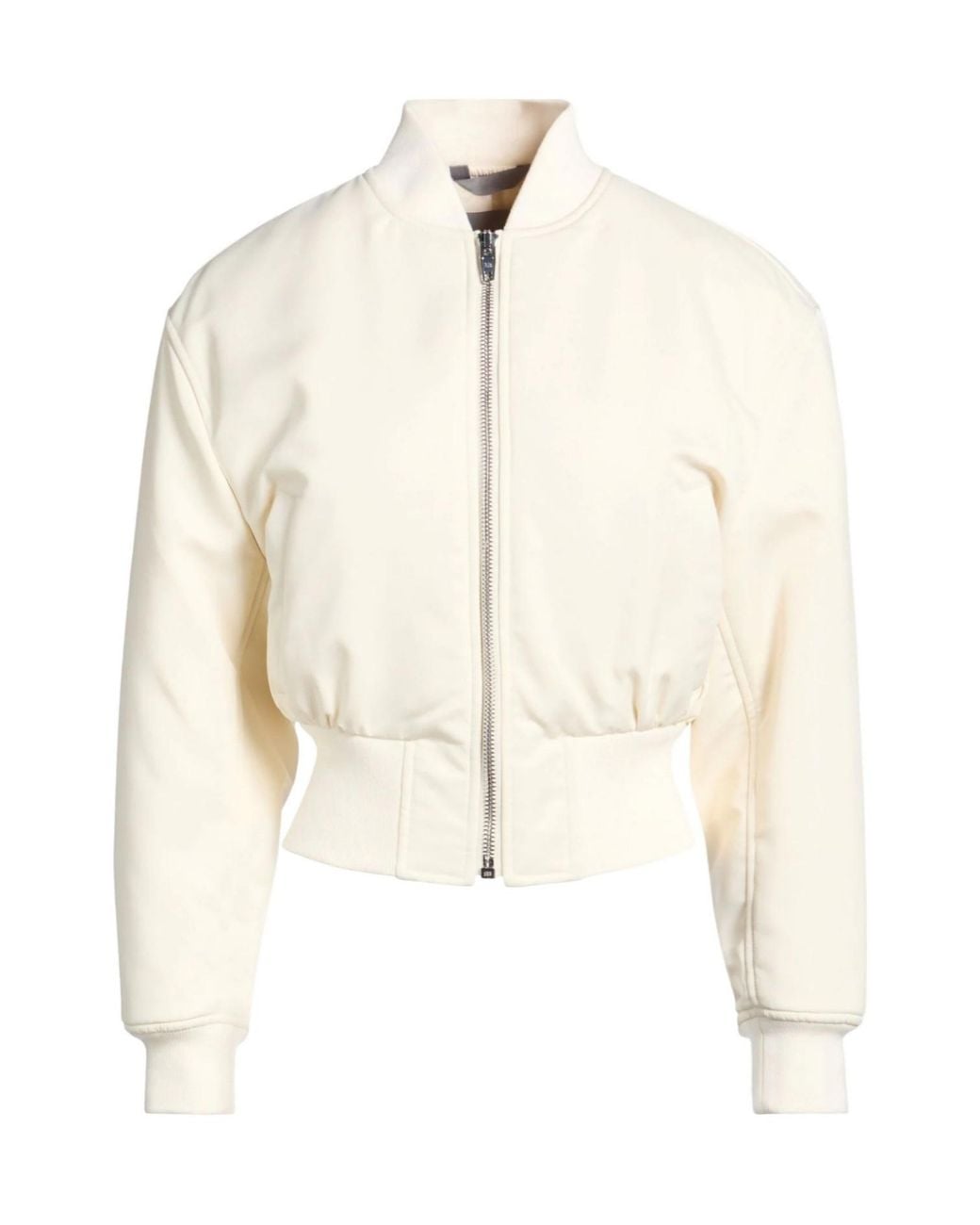 Balenciaga Natural Cropped Baseball Jacket