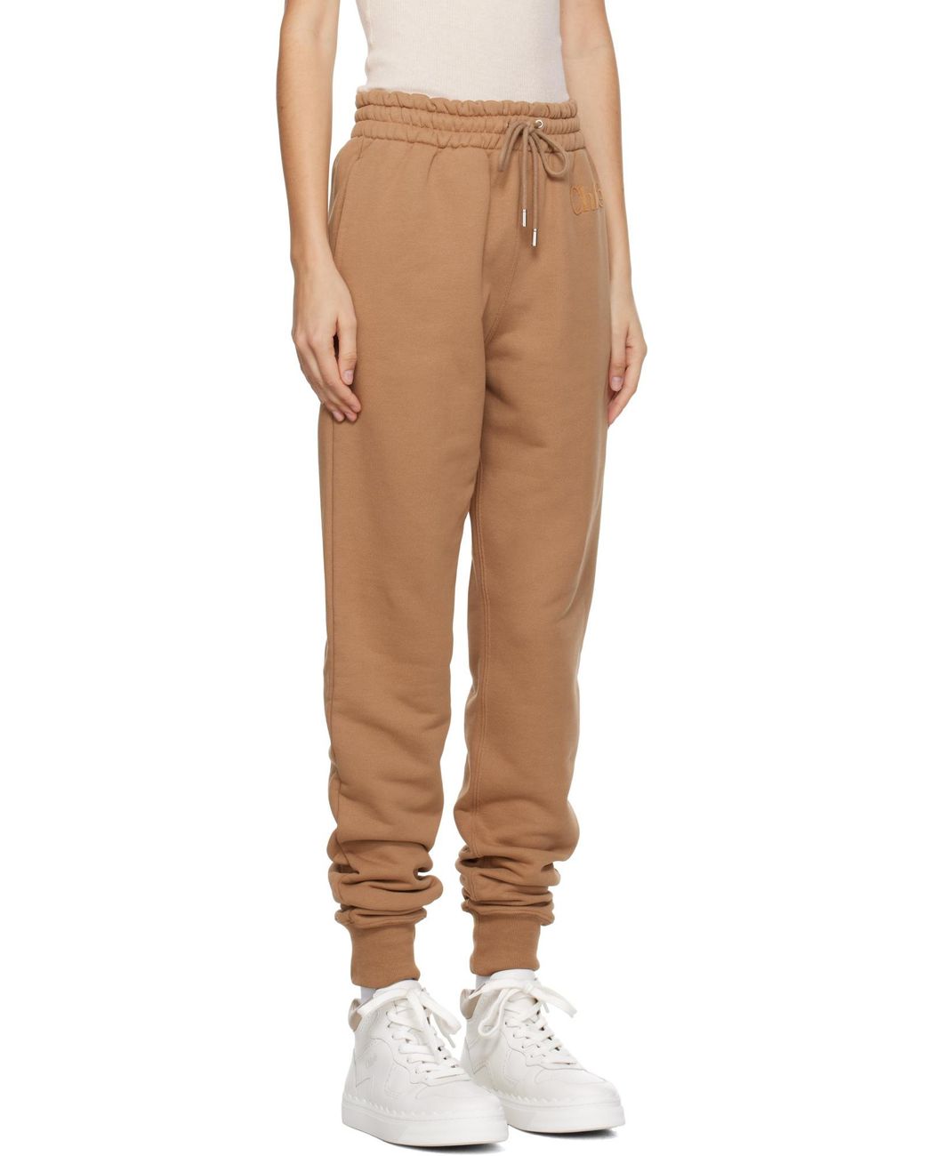 Chloé Brown Elastic Waist Sweatpants