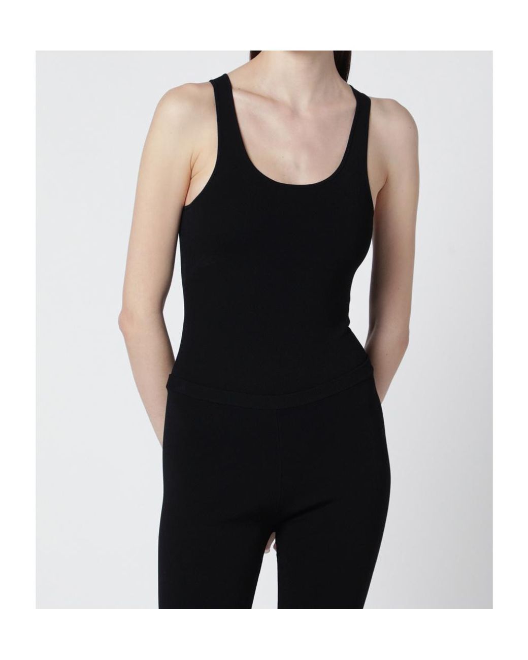 Entire studios Black Scoop-Neck Bodysuit
