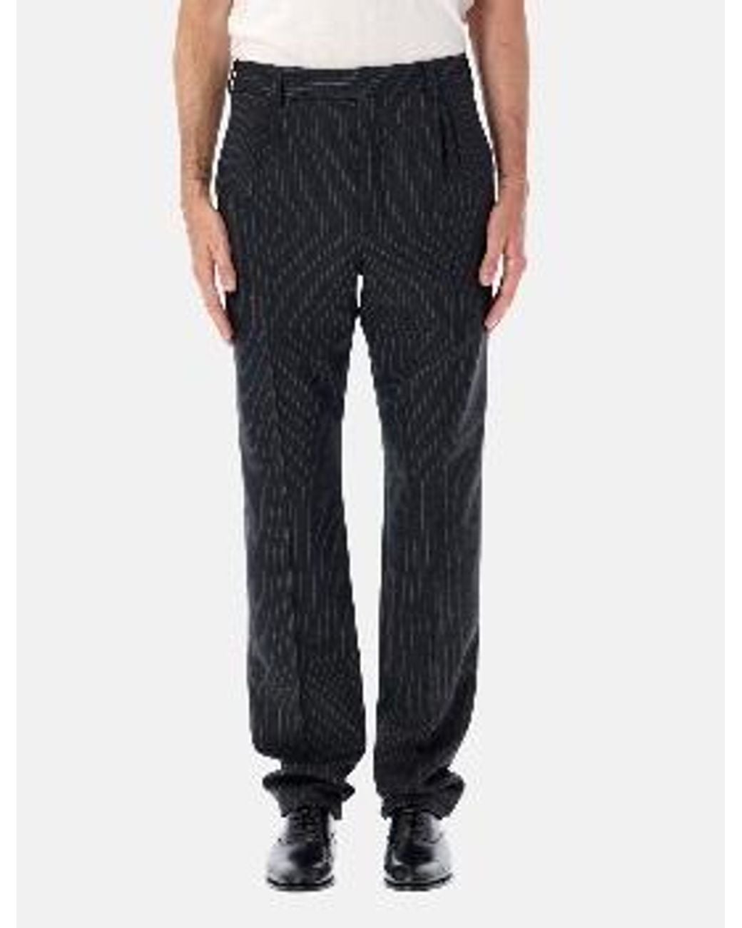 Saint Laurent Gray Belt Loop Casual Pants for men