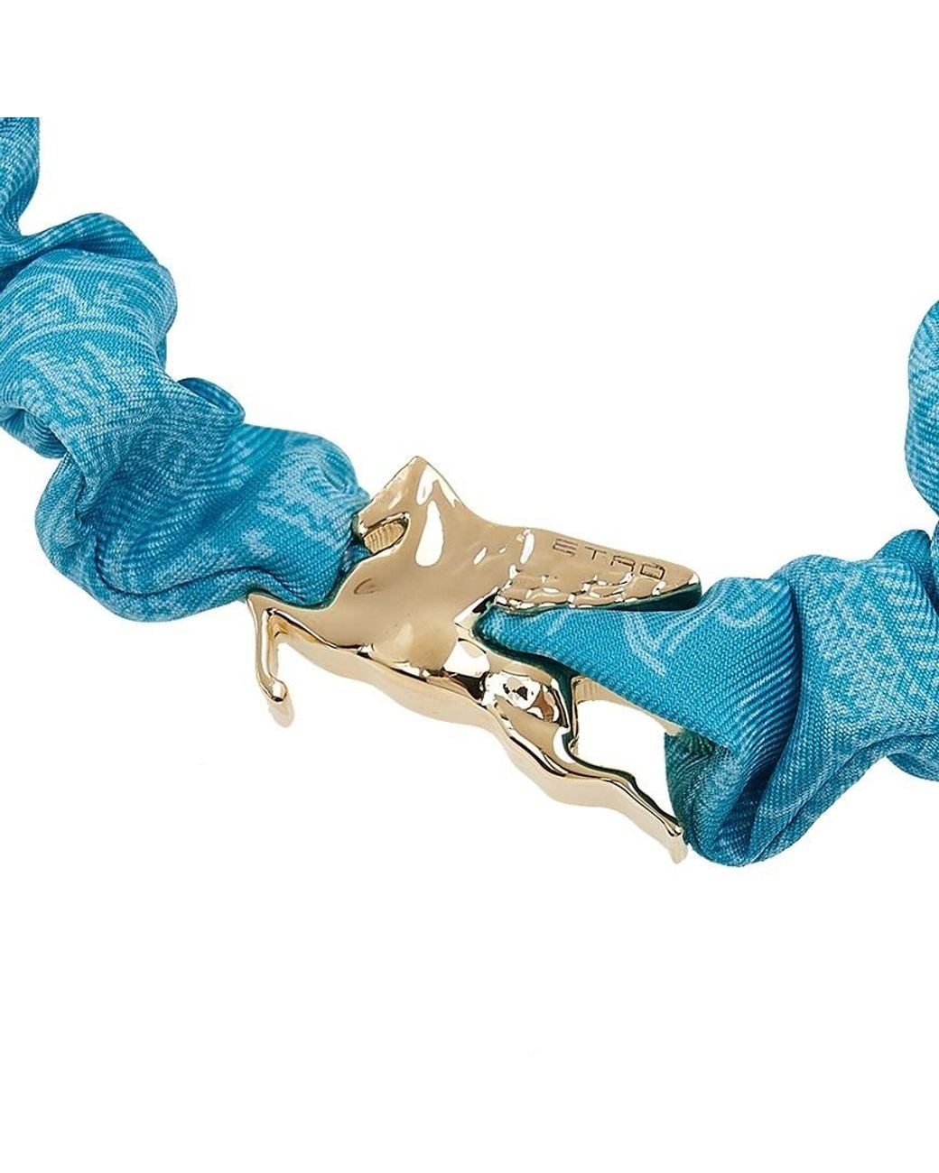 Etro Blue Logo Hair Accessories