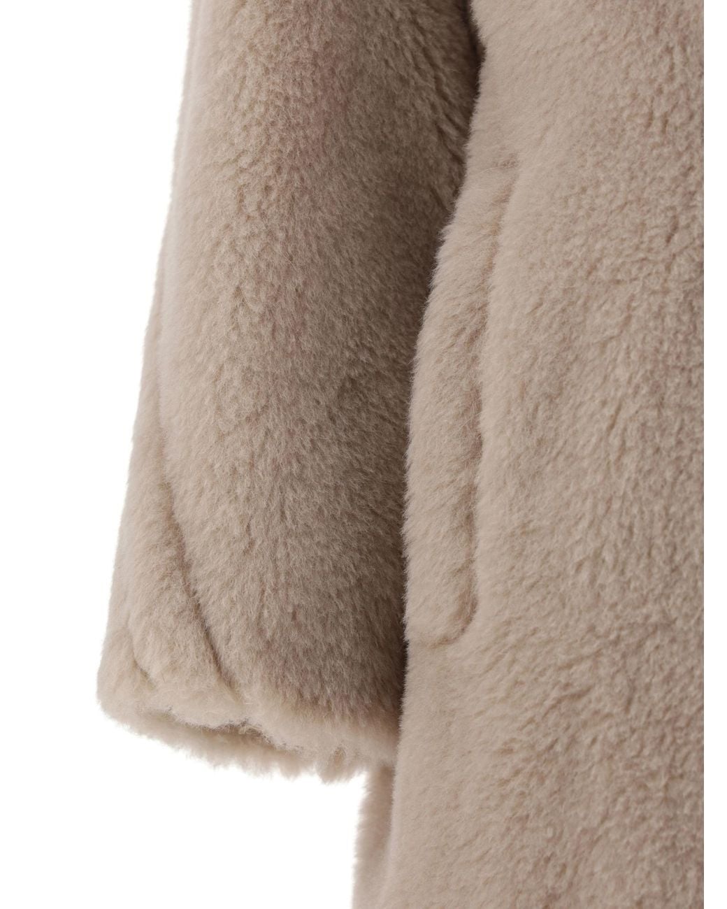 Max Mara Natural Tedgirl Button-Up Long Coat