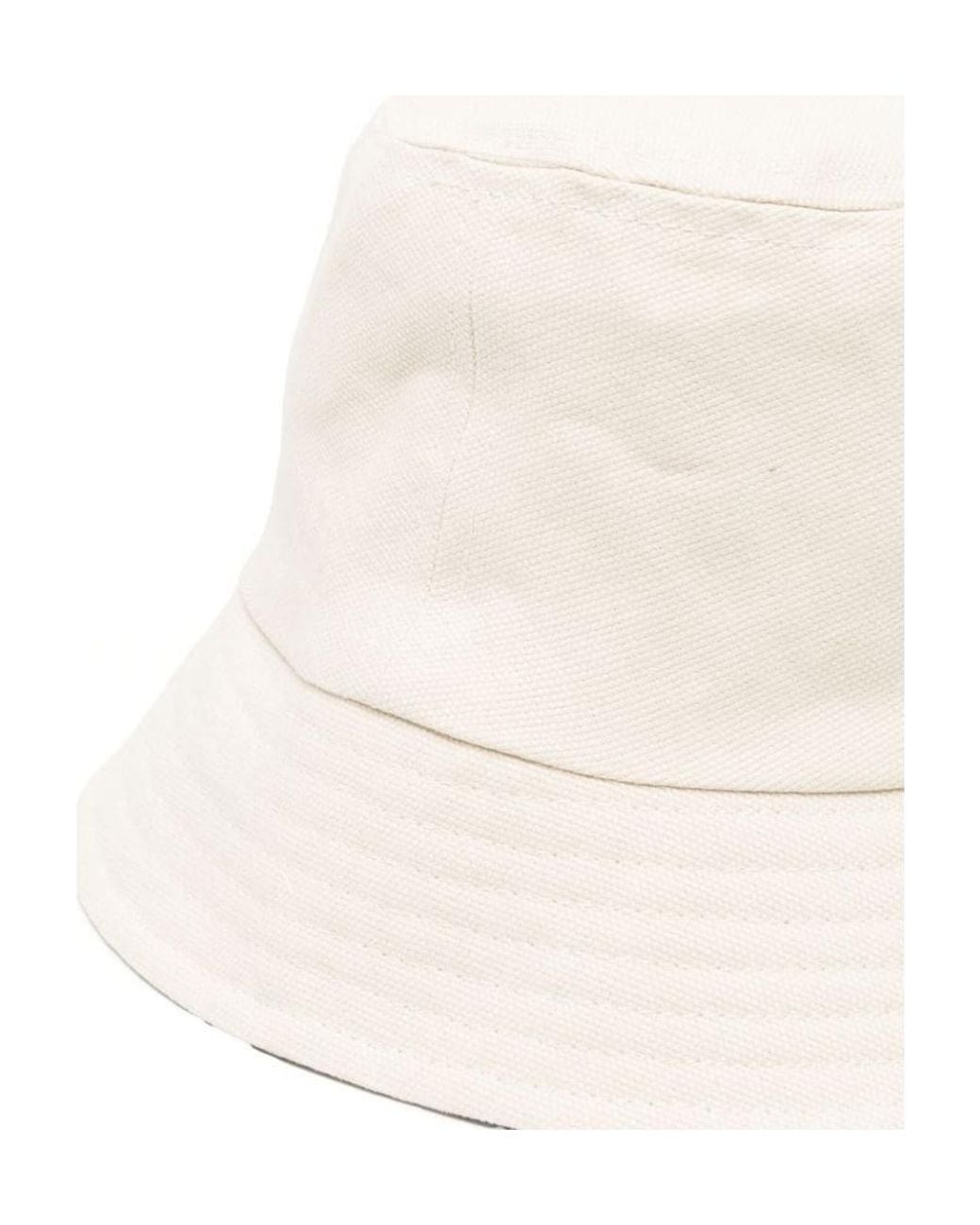 Isabel Marant Pink Logo Embroidered Narrow Brim Bucket Hat