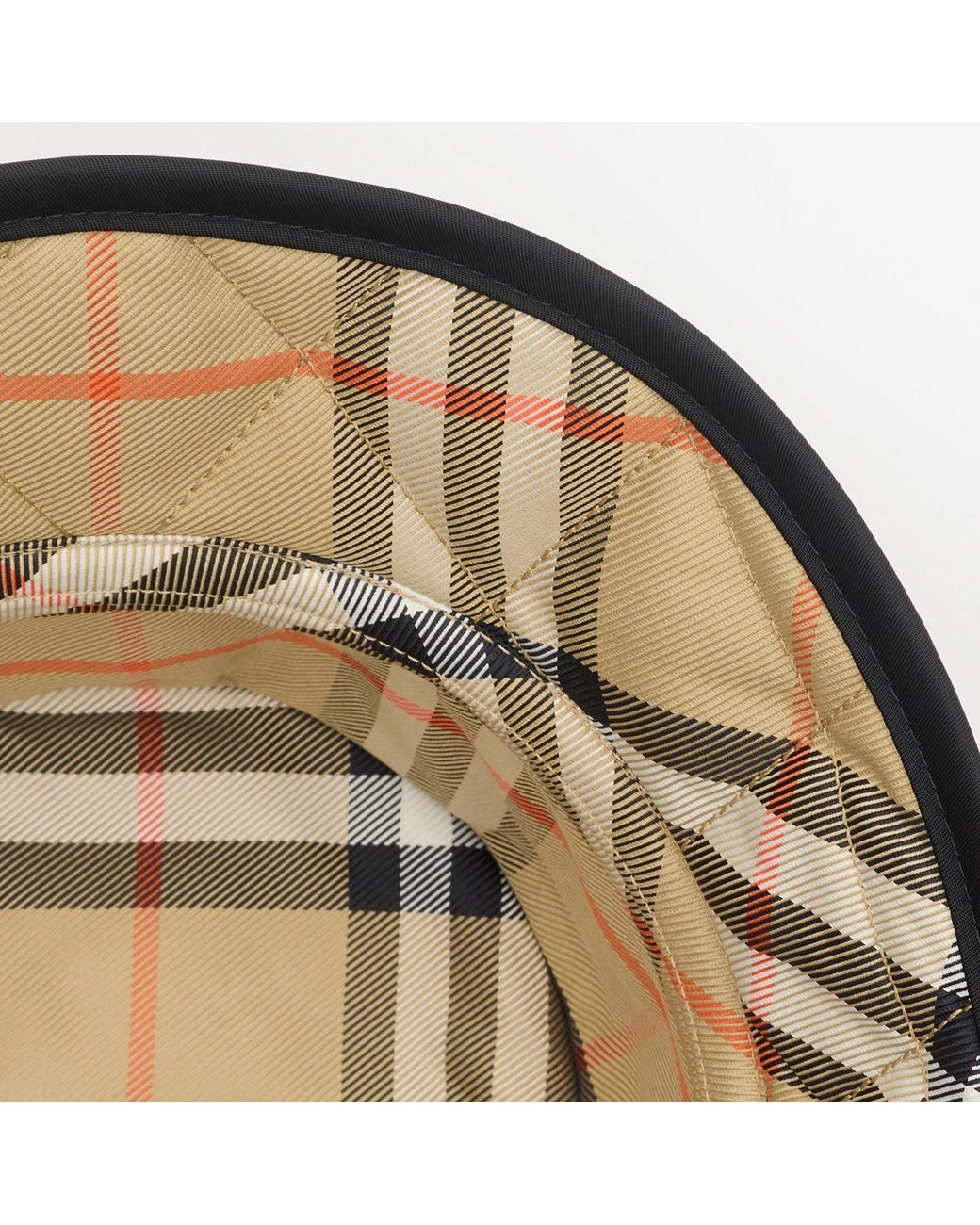 Burberry Black Logo Patch Quilted Bucket Hat