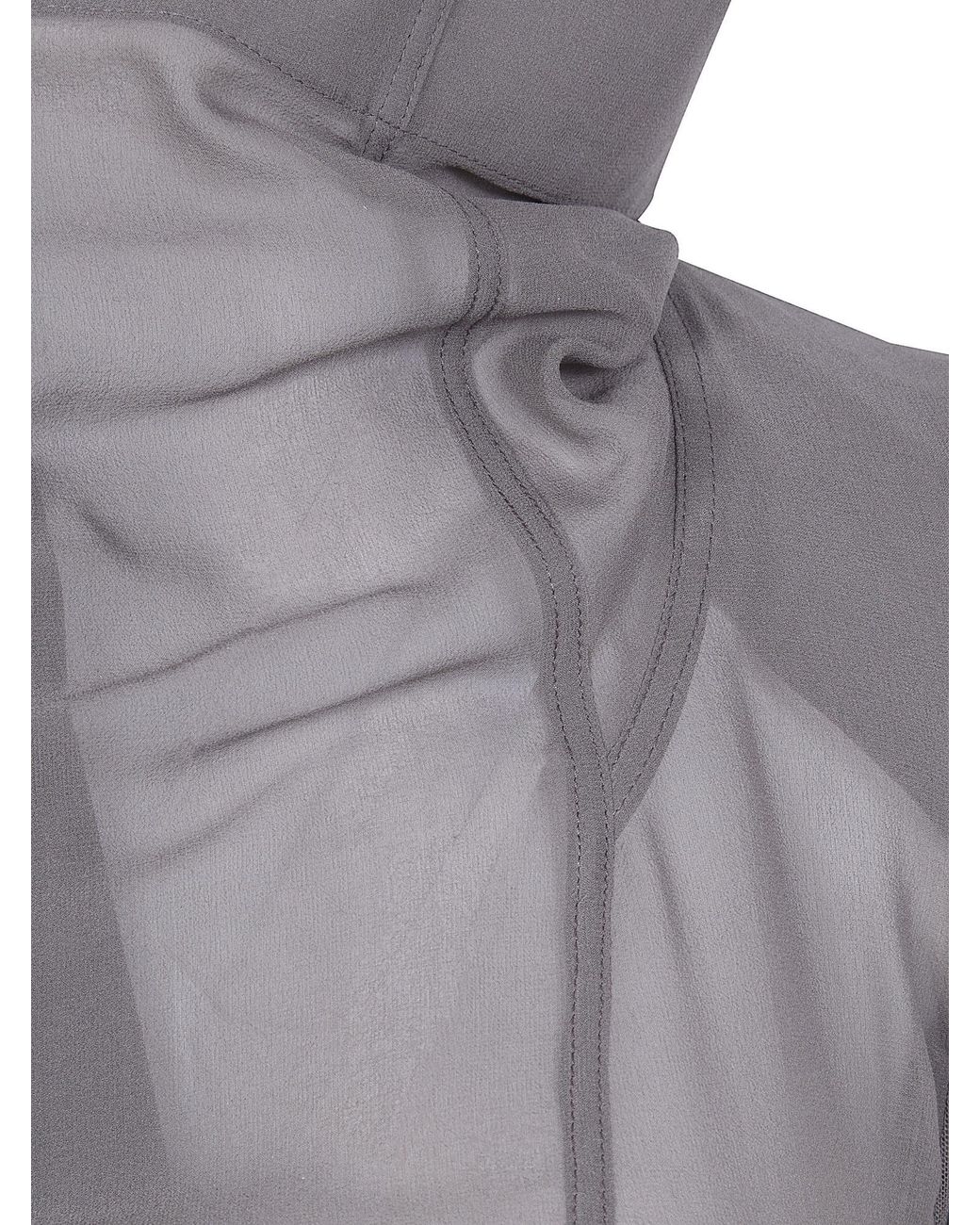 Rick Owens Gray Classic Biker Jacket