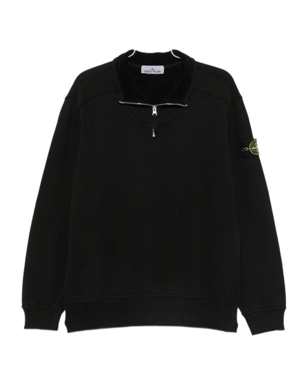 Stone Island Black Half-Zip Sweatshirt for men