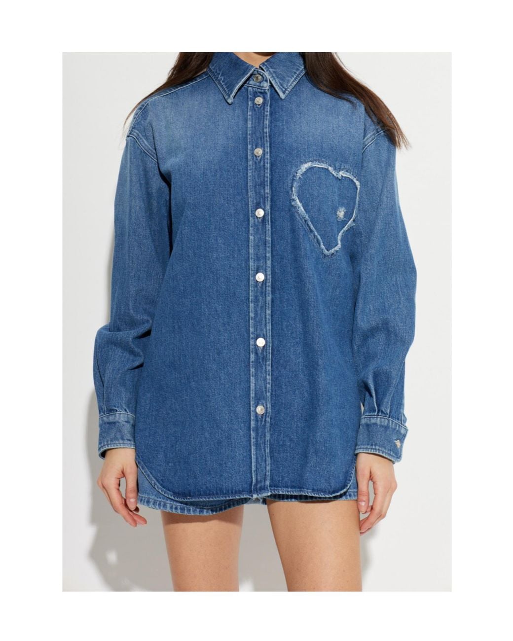 Moschino Blue Long Sleeve Shirt