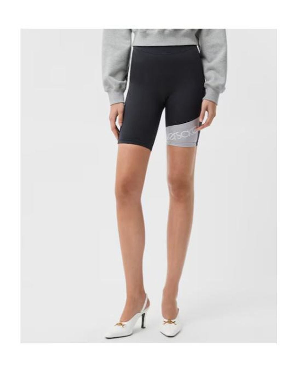 Versace Blue Logo Cycling Shorts