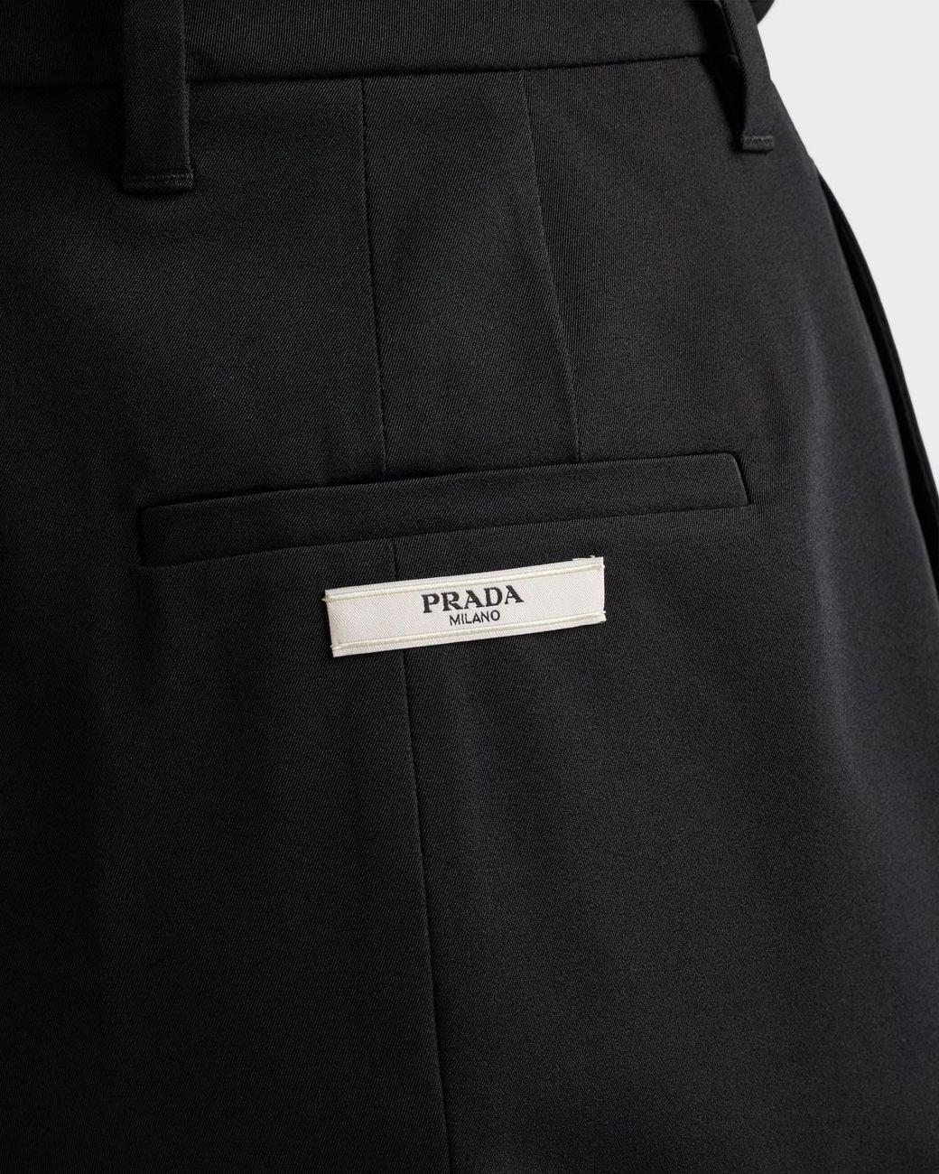 Prada Black Stretch Technical Fabric Pants