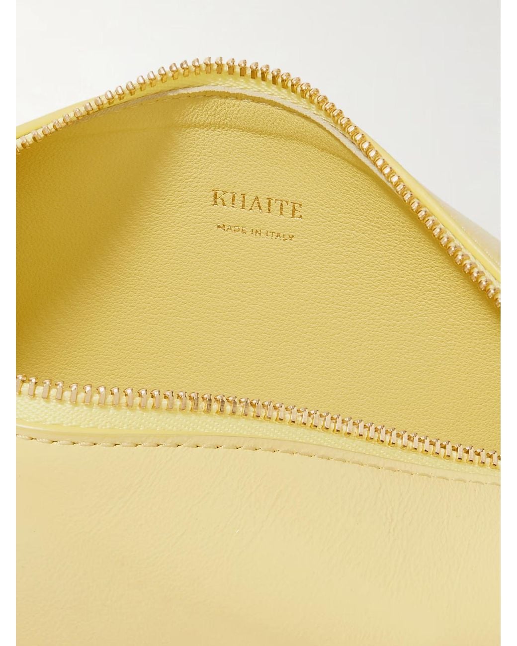 Khaite Yellow Kye Logo Printed Mini Crossbody Bag