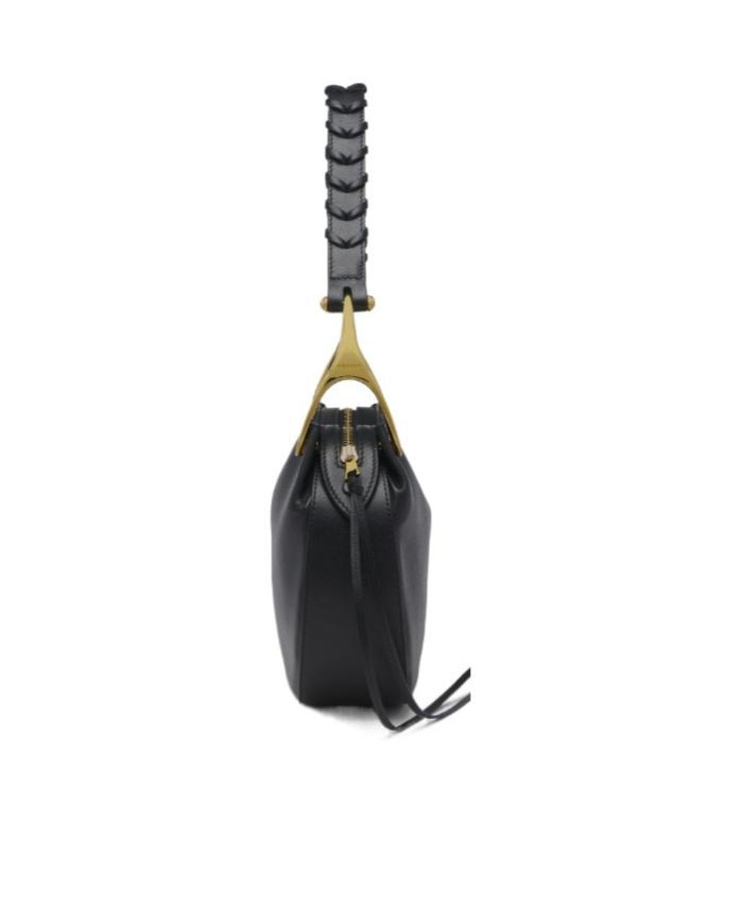McQueen Black Wishbone Shoulder Bag