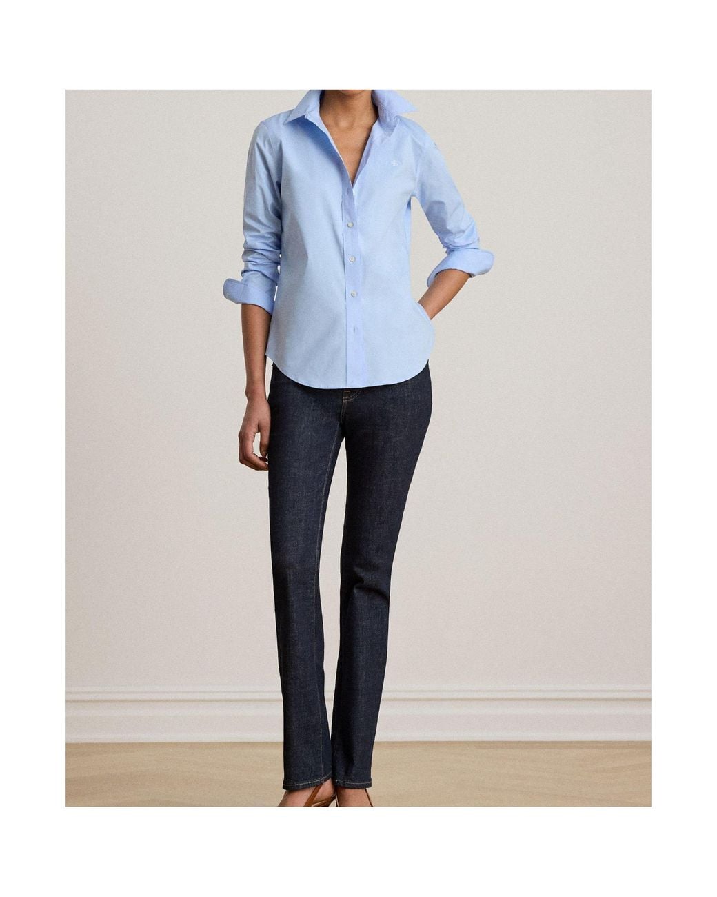 Ralph Lauren Blue Long-Sleeve Collared Shirt