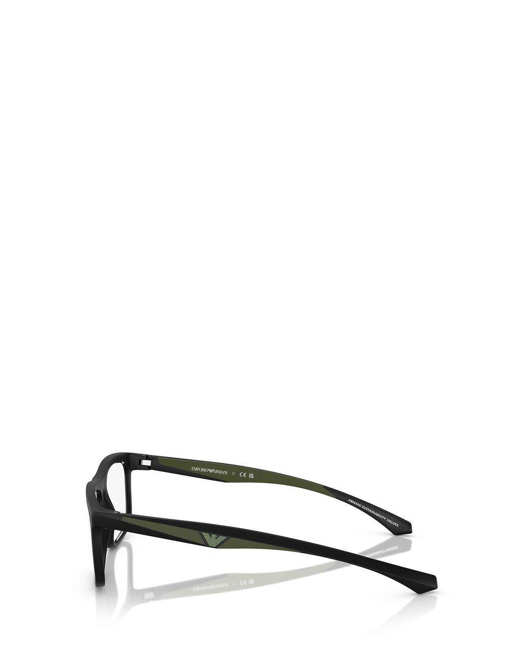 Emporio Armani White Square Frame Glasses for men