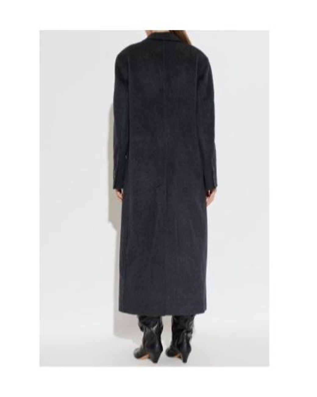 Isabel Marant Black Single-Breasted Long Coat